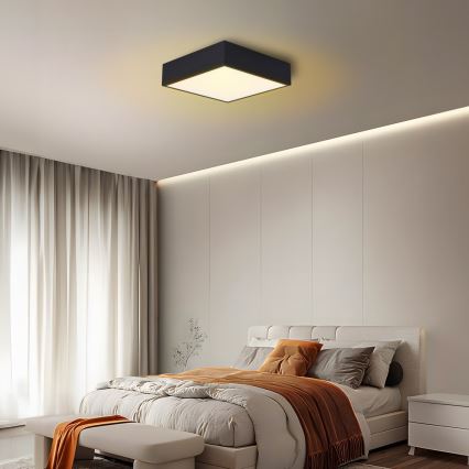 Immax NEO 07237L - LED Dimmable ceiling light CANTO LED/22W/230V black Tuya + remote control