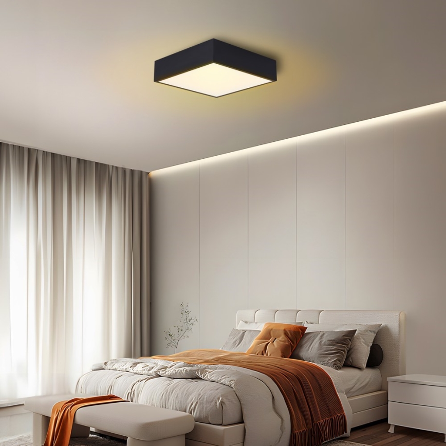 Immax NEO 07237L - LED Dimmable ceiling light CANTO LED/22W/230V black Tuya + remote control
