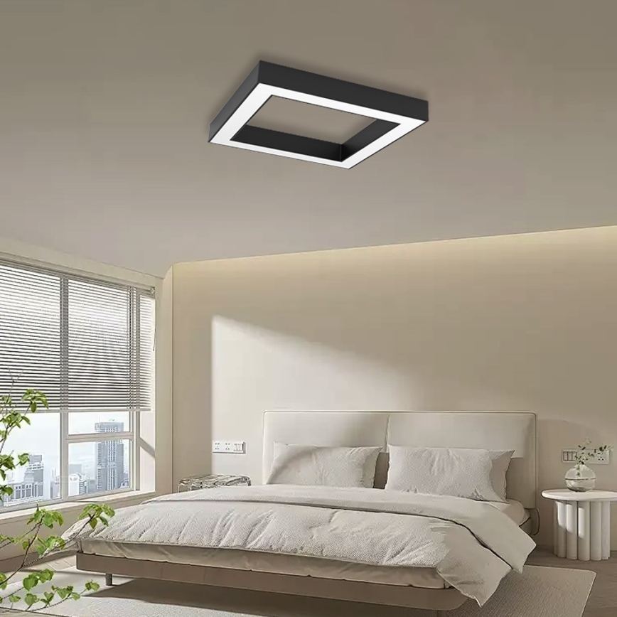 Immax NEO 07239L - LED Dimmable ceiling light CANTO LED/60W/230V black Tuya + remote control