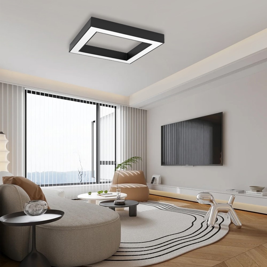 Immax NEO 07239L - LED Dimmable ceiling light CANTO LED/60W/230V black Tuya + remote control