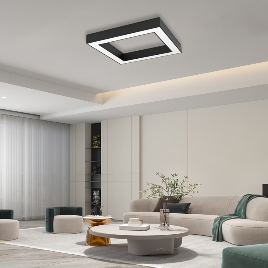 Immax NEO 07239L - LED Dimmable ceiling light CANTO LED/60W/230V black Tuya + remote control