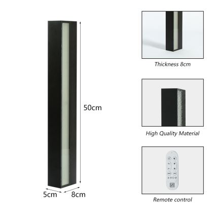 Immax NEO 07247L - LED Dimmable outdoor wall light LINK LED/40W/230V Wi-Fi Tuya IP44 + remote control