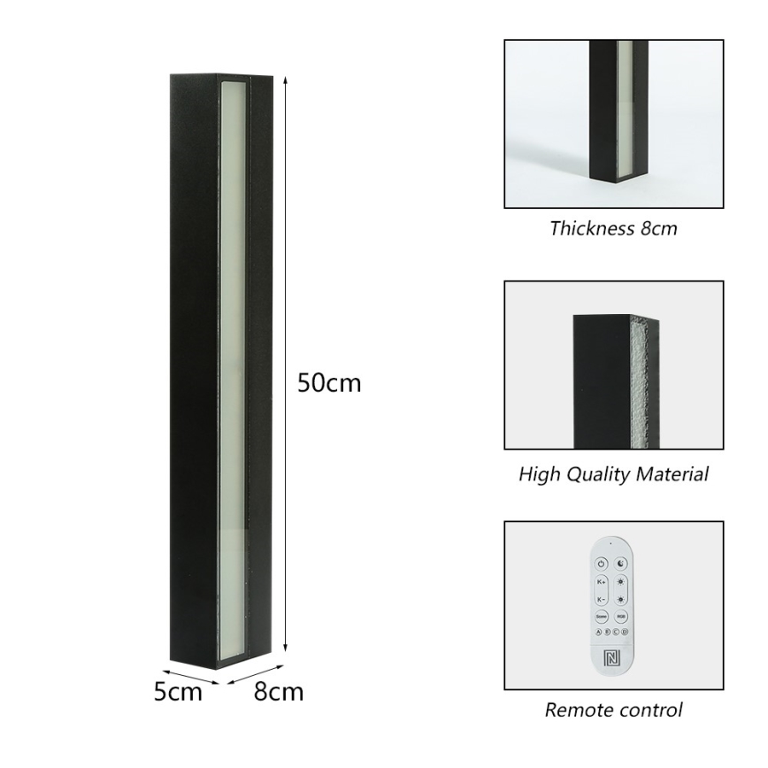 Immax NEO 07247L - LED Dimmable outdoor wall light LINK LED/40W/230V Wi-Fi Tuya IP44 + remote control
