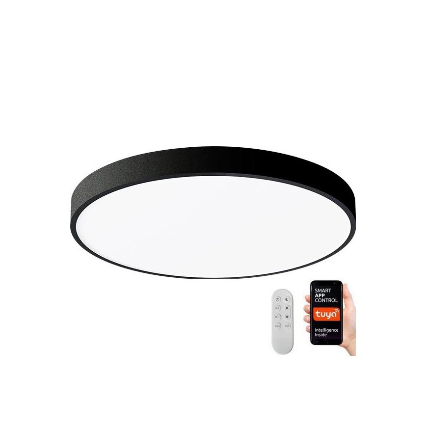 Immax NEO 07248L - LED Dimmable ceiling light NEO LITE SEMPLICI LED/36W/230V 3000-6000K Wi-Fi Tuya black + remote control