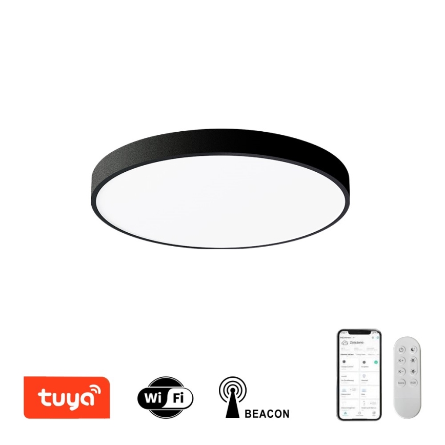 Immax NEO 07248L - LED Dimmable ceiling light NEO LITE SEMPLICI LED/36W/230V 3000-6000K Wi-Fi Tuya black + remote control