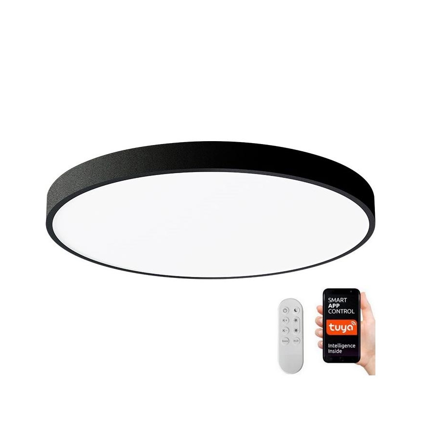 Immax NEO 07249L - LED Dimmable ceiling light NEO LITE SEMPLICI LED/48W/230V 3000-6000K Wi-Fi Tuya black + remote control