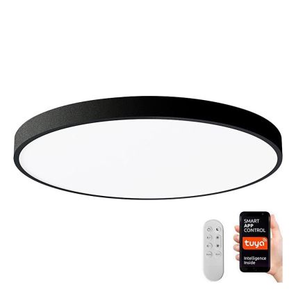 Immax NEO 07250L - LED Dimmable ceiling light NEO LITE SEMPLICI LED/60W/230V 3000-6000K Wi-Fi Tuya black + remote control