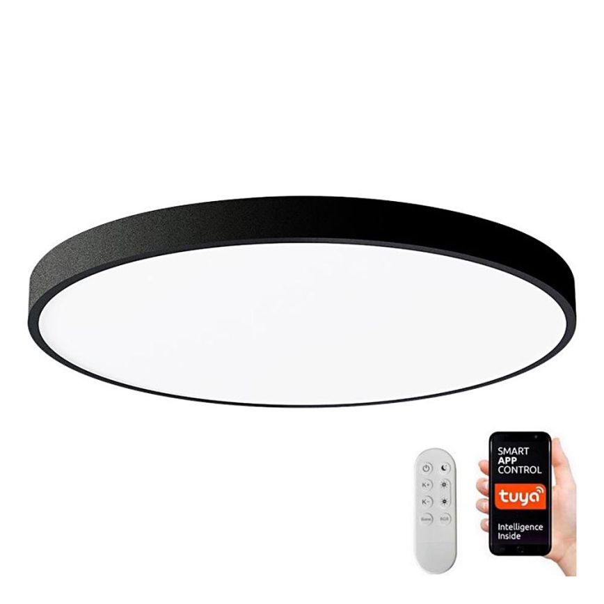 Immax NEO 07250L - LED Dimmable ceiling light NEO LITE SEMPLICI LED/60W/230V 3000-6000K Wi-Fi Tuya black + remote control