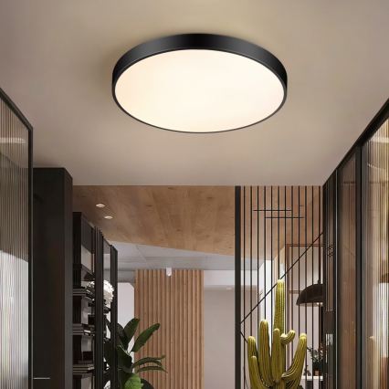 Immax NEO 07250L - LED Dimmable ceiling light NEO LITE SEMPLICI LED/60W/230V 3000-6000K Wi-Fi Tuya black + remote control
