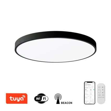 Immax NEO 07250L - LED Dimmable ceiling light NEO LITE SEMPLICI LED/60W/230V 3000-6000K Wi-Fi Tuya black + remote control