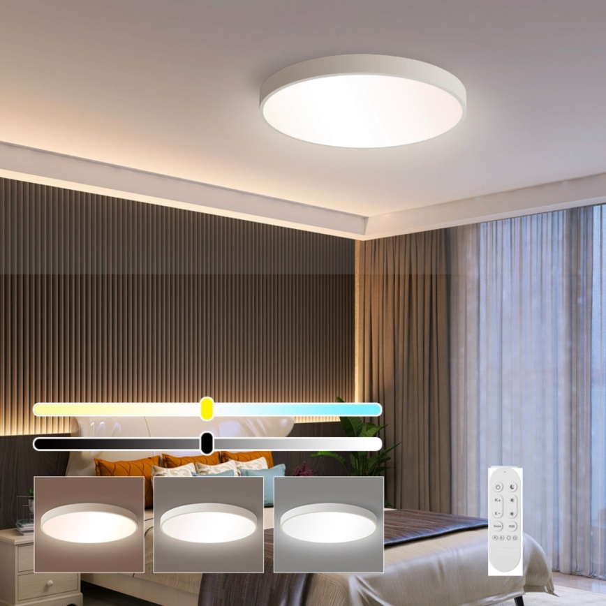 Immax NEO 07251L - LED Dimmable ceiling light NEO LITE SEMPLICI LED/36W/230V 3000-6000K Wi-Fi Tuya white + remote control