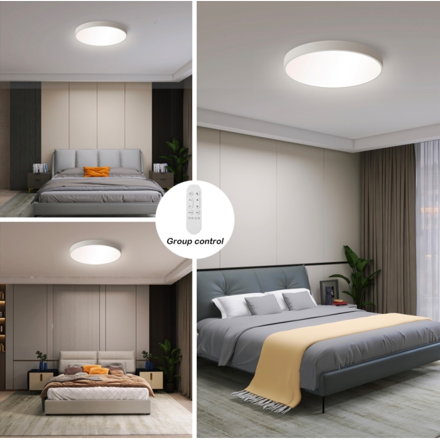 Immax NEO 07251L - LED Dimmable ceiling light NEO LITE SEMPLICI LED/36W/230V 3000-6000K Wi-Fi Tuya white + remote control