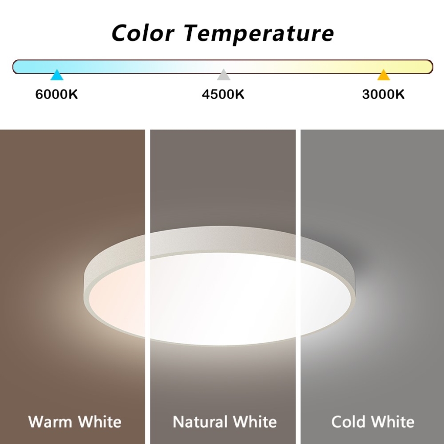 Immax NEO 07251L - LED Dimmable ceiling light NEO LITE SEMPLICI LED/36W/230V 3000-6000K Wi-Fi Tuya white + remote control
