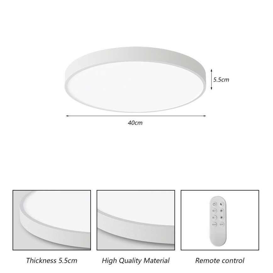 Immax NEO 07251L - LED Dimmable ceiling light NEO LITE SEMPLICI LED/36W/230V 3000-6000K Wi-Fi Tuya white + remote control