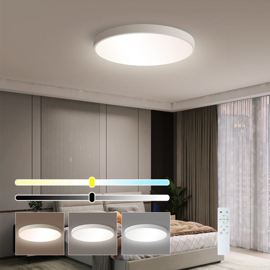 Immax NEO 07252L - LED Dimmable ceiling light NEO LITE SEMPLICI LED/48W/230V 3000-6000K Wi-Fi Tuya white + remote control