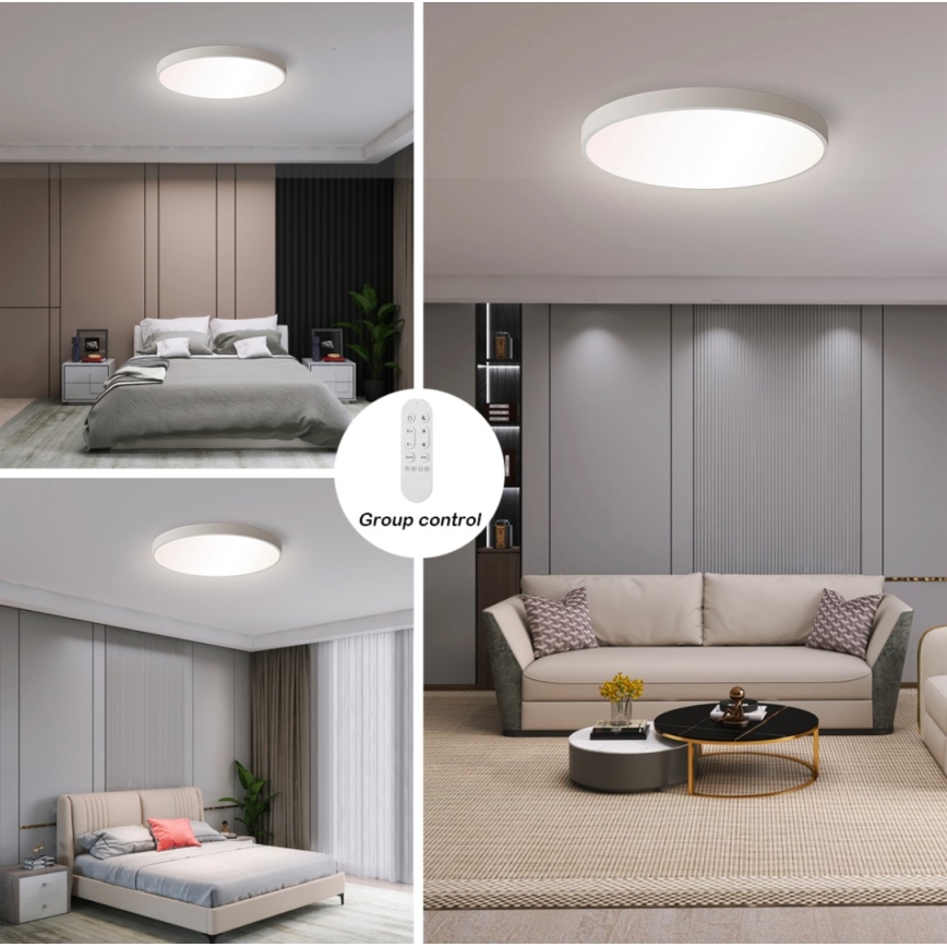 Immax NEO 07252L - LED Dimmable ceiling light NEO LITE SEMPLICI LED/48W/230V 3000-6000K Wi-Fi Tuya white + remote control