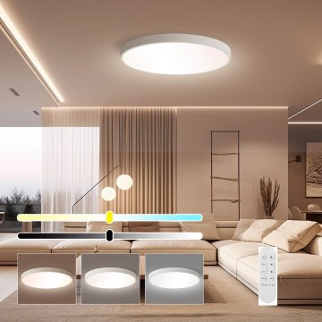 Immax NEO 07253L - LED Dimmable ceiling light NEO LITE SEMPLICI LED/60W/230V 3000-6000K Wi-Fi Tuya white + remote control