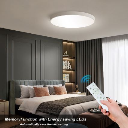 Immax NEO 07253L - LED Dimmable ceiling light NEO LITE SEMPLICI LED/60W/230V 3000-6000K Wi-Fi Tuya white + remote control