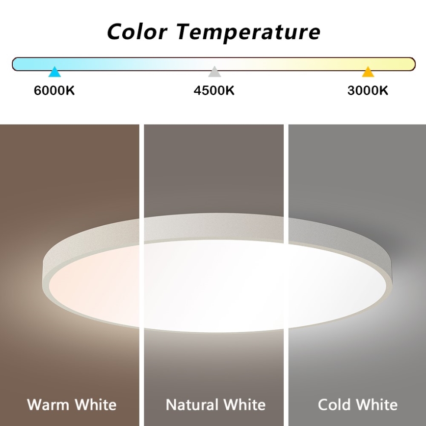 Immax NEO 07253L - LED Dimmable ceiling light NEO LITE SEMPLICI LED/60W/230V 3000-6000K Wi-Fi Tuya white + remote control