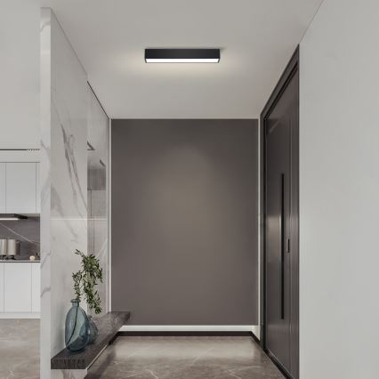 Immax NEO 07254L - LED Dimmable ceiling light NEO LITE LUNGO LED/20W/230V 3000-6000K Wi-Fi Tuya black + remote control