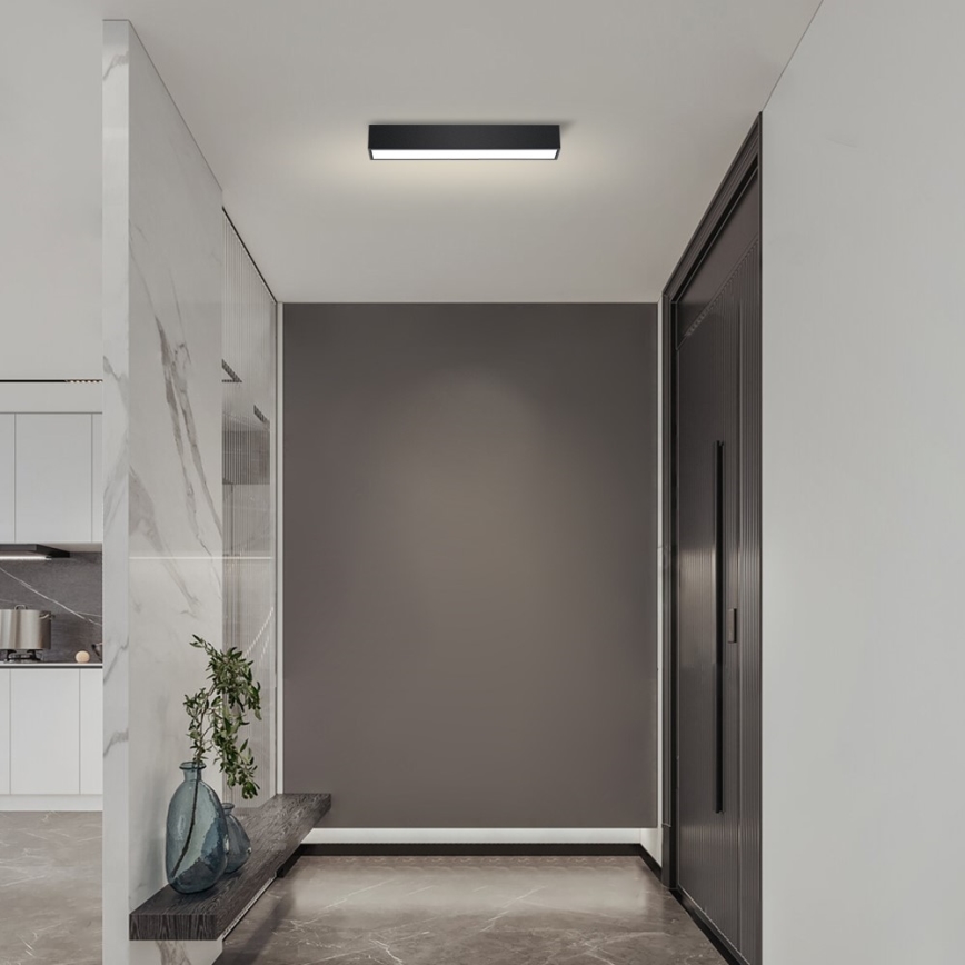 Immax NEO 07254L - LED Dimmable ceiling light NEO LITE LUNGO LED/20W/230V 3000-6000K Wi-Fi Tuya black + remote control