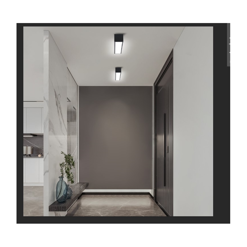 Immax NEO 07254L - LED Dimmable ceiling light NEO LITE LUNGO LED/20W/230V 3000-6000K Wi-Fi Tuya black + remote control
