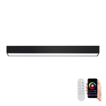 Immax NEO 07255L - LED Dimmable ceiling light NEO LITE LUNGO LED/20W/230V 3000-6000K Wi-Fi Tuya black + remote control
