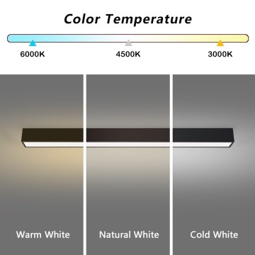 Immax NEO 07256L - LED Dimmable ceiling light NEO LITE LUNGO LED/38W/230V 3000-6000K Wi-Fi Tuya black + remote control