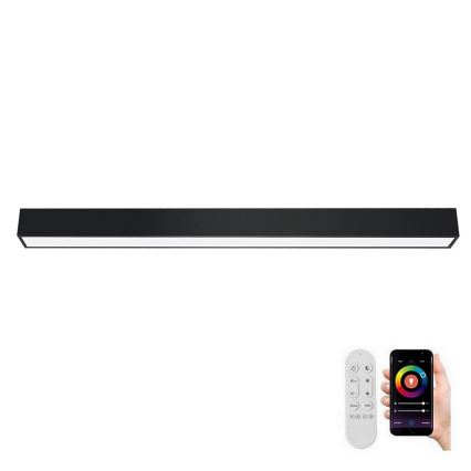 Immax NEO 07256L - LED Dimmable ceiling light NEO LITE LUNGO LED/38W/230V 3000-6000K Wi-Fi Tuya black + remote control