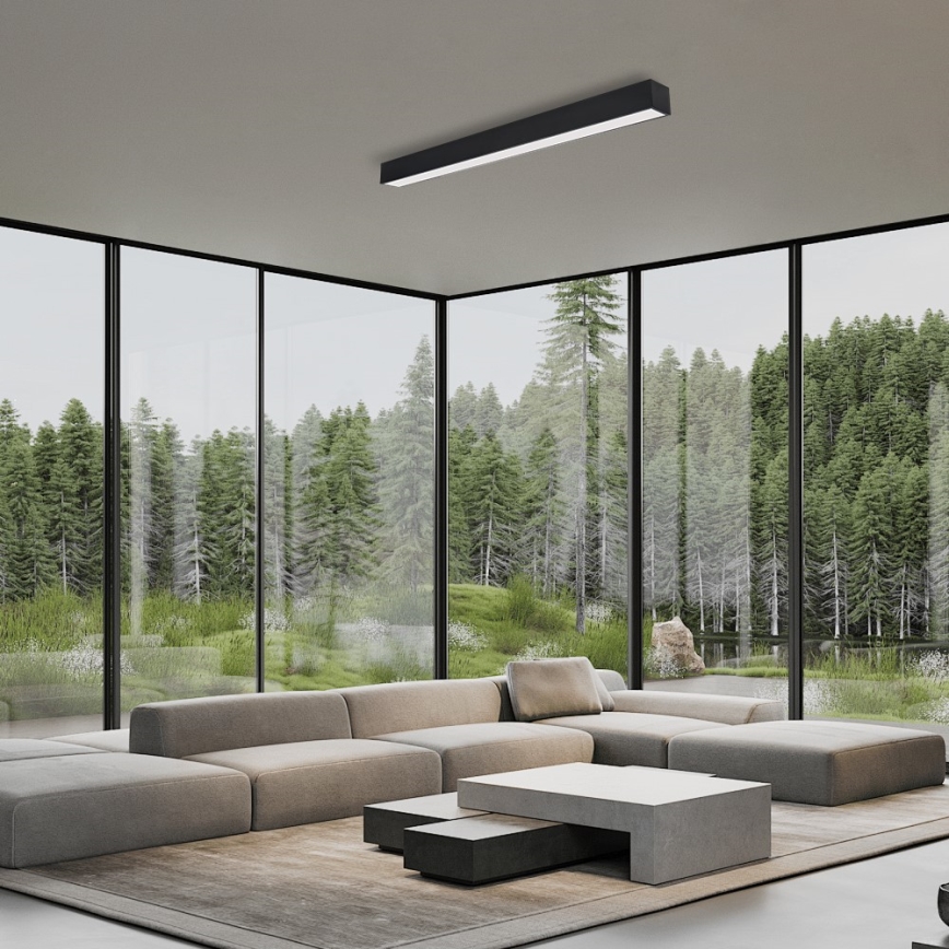 Immax NEO 07256L - LED Dimmable ceiling light NEO LITE LUNGO LED/38W/230V 3000-6000K Wi-Fi Tuya black + remote control
