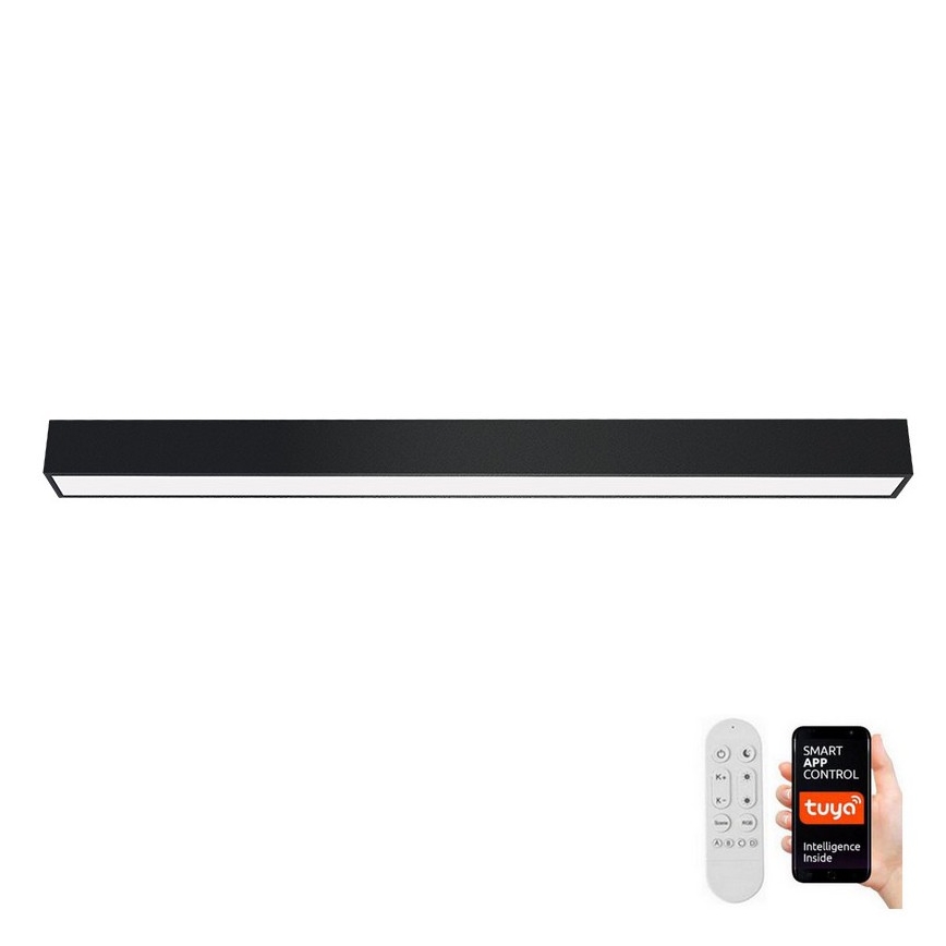 Immax NEO 07256L - LED Dimmable ceiling light NEO LITE LUNGO LED/38W/230V 3000-6000K Wi-Fi Tuya black + remote control