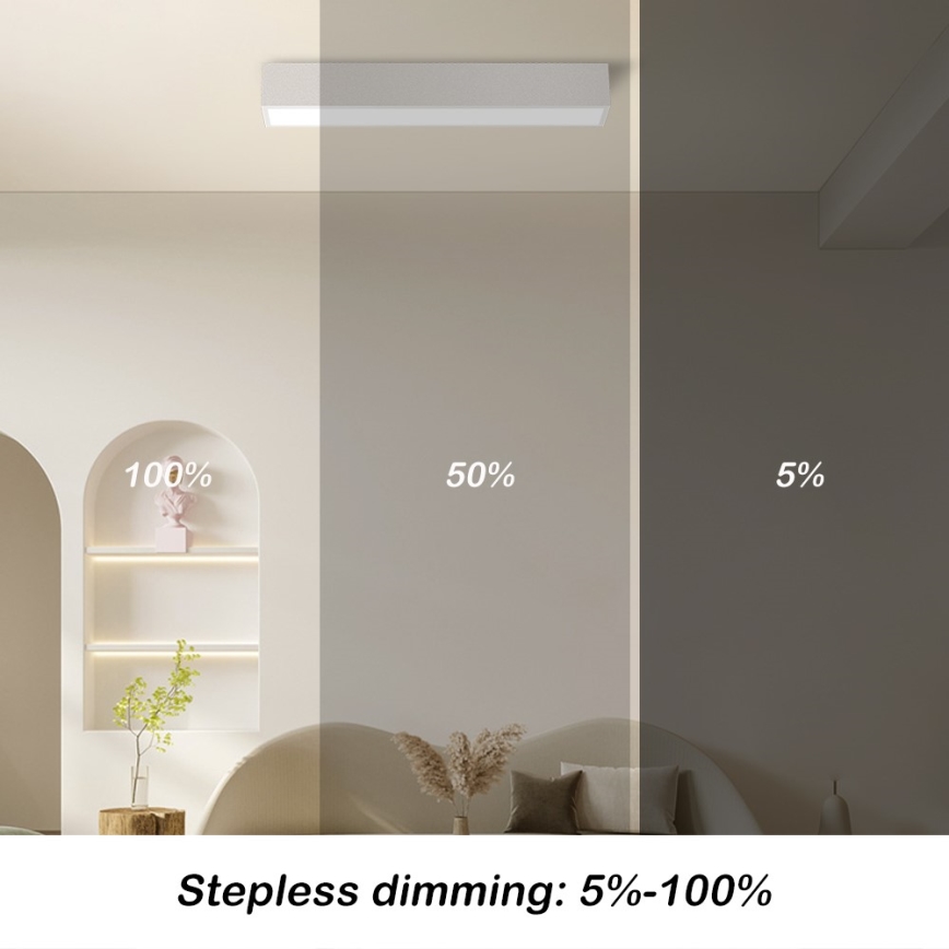 Immax NEO 07257L - LED Dimmable ceiling light NEO LITE LUNGO LED/20W/230V 3000-6000K Wi-Fi Tuya white + remote control