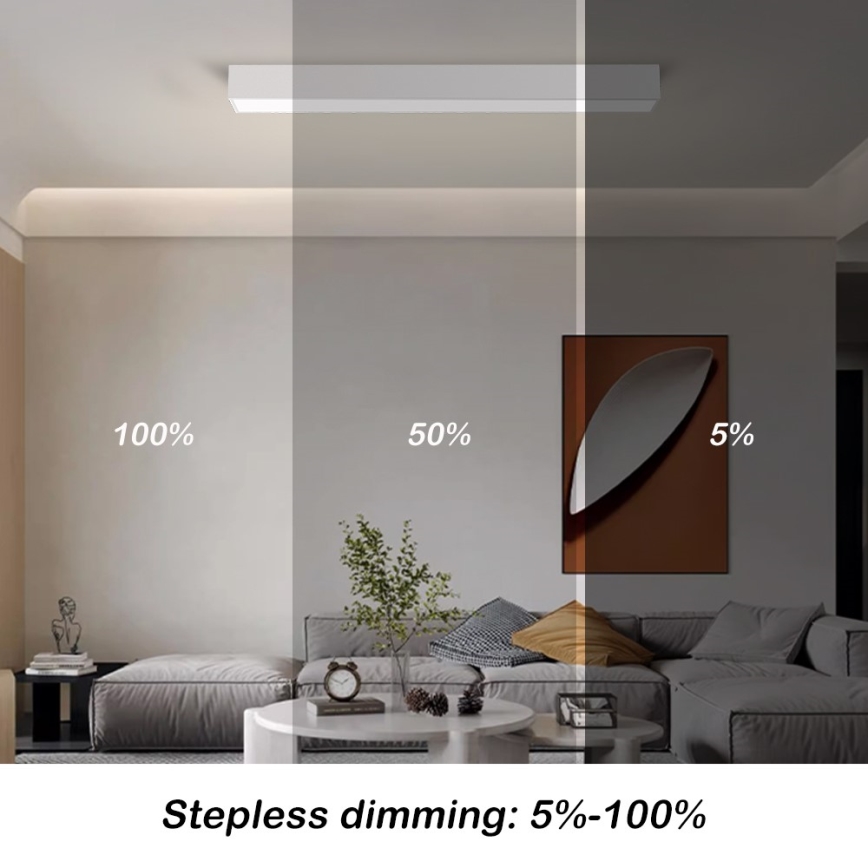 Immax NEO 07258L - LED Dimmable ceiling light NEO LITE LUNGO LED/29W/230V 3000-6000K Wi-Fi Tuya white + remote control