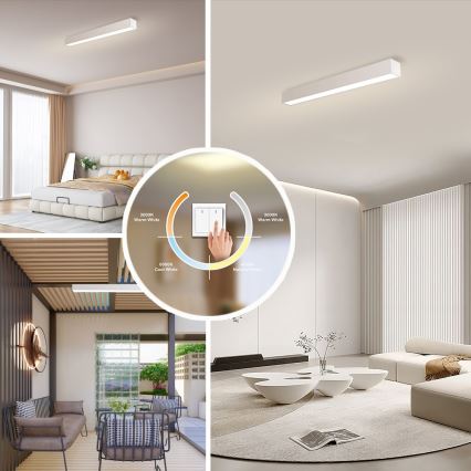 Immax NEO 07258L - LED Dimmable ceiling light NEO LITE LUNGO LED/29W/230V 3000-6000K Wi-Fi Tuya white + remote control