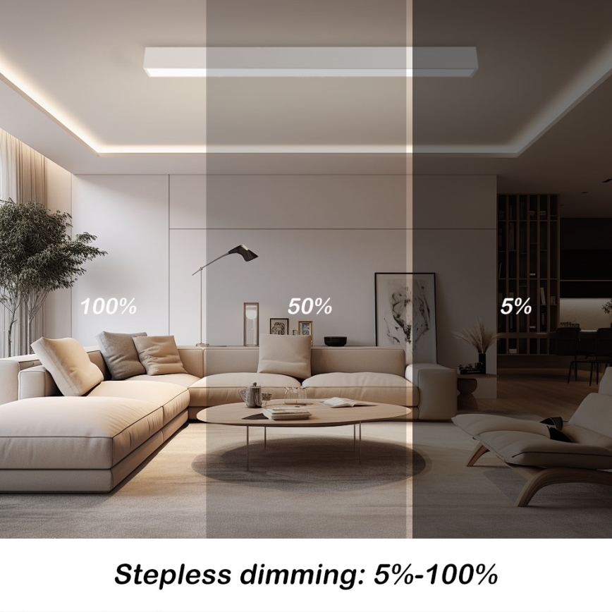Immax NEO 07259L - LED Dimmable ceiling light NEO LITE LUNGO LED/38W/230V 3000-6000K Wi-Fi Tuya white + remote control