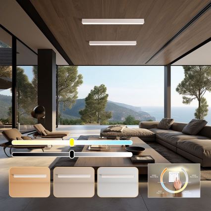 Immax NEO 07259L - LED Dimmable ceiling light NEO LITE LUNGO LED/38W/230V 3000-6000K Wi-Fi Tuya white + remote control