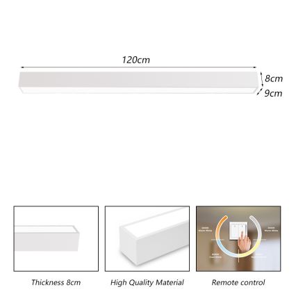 Immax NEO 07259L - LED Dimmable ceiling light NEO LITE LUNGO LED/38W/230V 3000-6000K Wi-Fi Tuya white + remote control