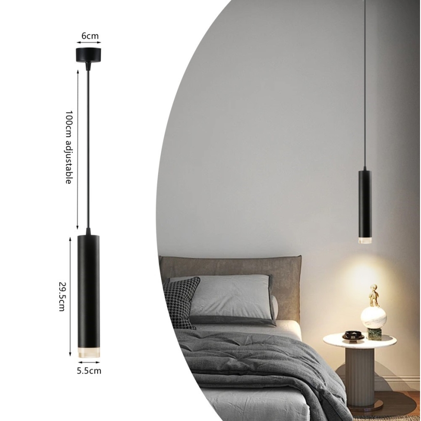 Immax NEO 07275Z - LED RGB+CCT Dimmable chandelier on a string NEO PUNTO 1xGU10/4,8W/230V Tuya