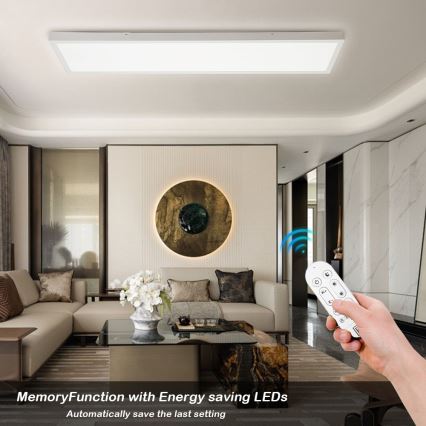 Immax NEO 07276L - LED Dimmable bathroom ceiling light NEO LITE FRAME LED/50W/230V IP44 Wi-Fi Tuya + remote control white