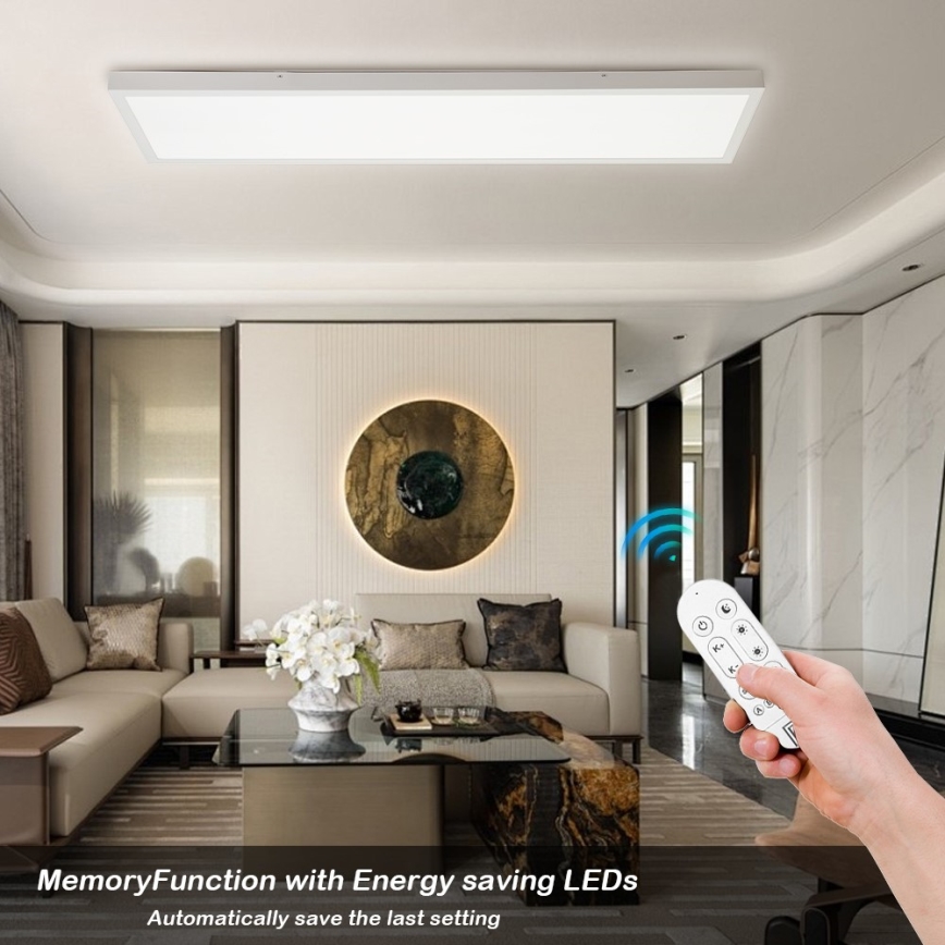Immax NEO 07276L - LED Dimmable bathroom ceiling light NEO LITE FRAME LED/50W/230V IP44 Wi-Fi Tuya + remote control white