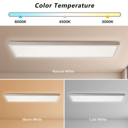 Immax NEO 07276L - LED Dimmable bathroom ceiling light NEO LITE FRAME LED/50W/230V IP44 Wi-Fi Tuya + remote control white