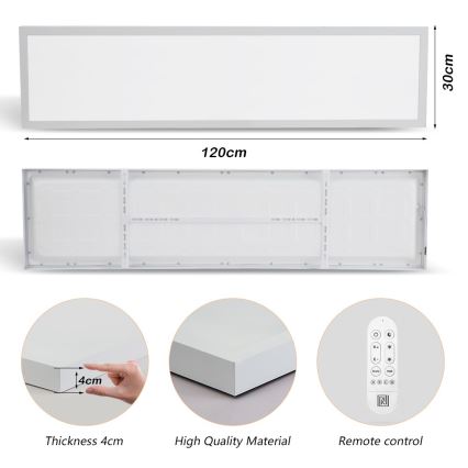 Immax NEO 07276L - LED Dimmable bathroom ceiling light NEO LITE FRAME LED/50W/230V IP44 Wi-Fi Tuya + remote control white