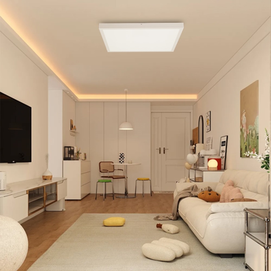 Immax NEO 07277L - LED Dimmable bathroom ceiling light NEO LITE FRAME LED/50W/230V IP44 Wi-Fi Tuya +remote control white