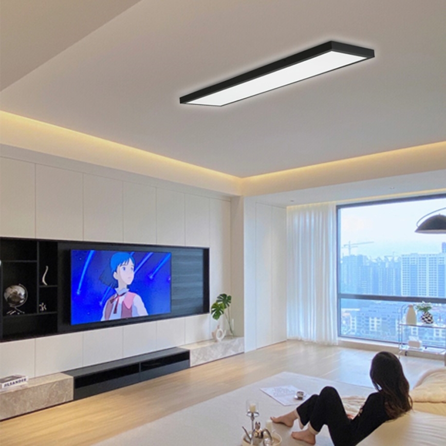Immax NEO 07278L - LED Dimmable bathroom ceiling light NEO LITE FRAME LED/50W/230V IP44 Wi-Fi Tuya + remote control black