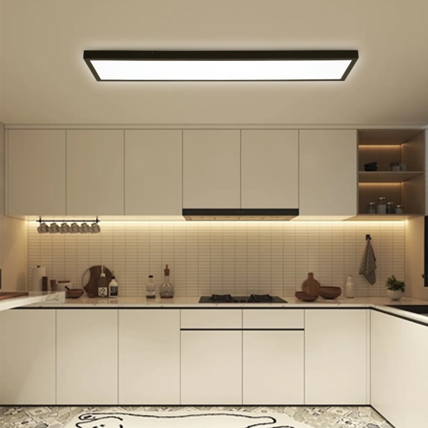 Immax NEO 07278L - LED Dimmable bathroom ceiling light NEO LITE FRAME LED/50W/230V IP44 Wi-Fi Tuya + remote control black