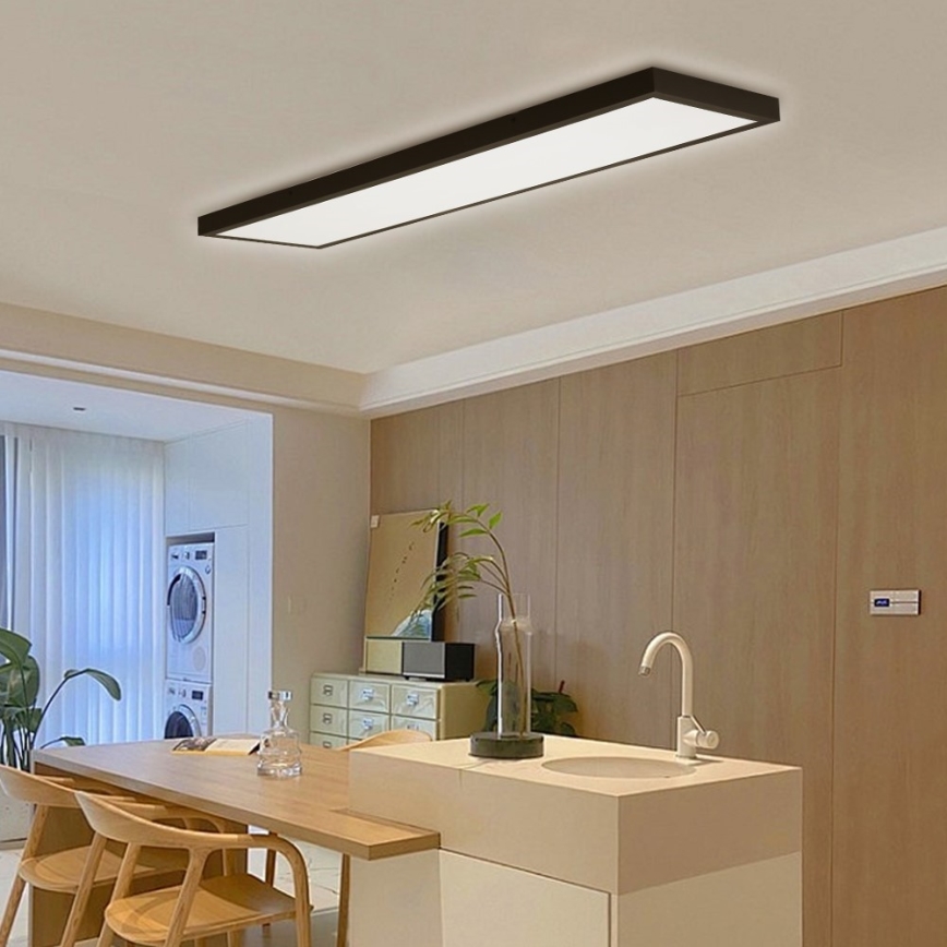 Immax NEO 07278L - LED Dimmable bathroom ceiling light NEO LITE FRAME LED/50W/230V IP44 Wi-Fi Tuya + remote control black