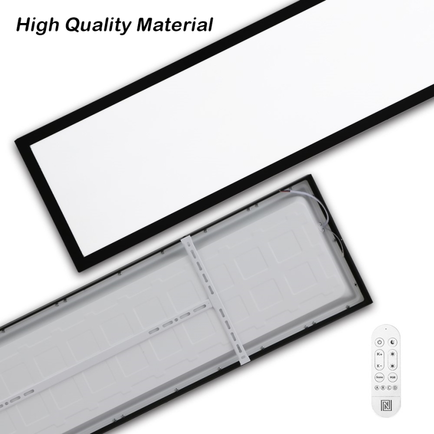 Immax NEO 07278L - LED Dimmable bathroom ceiling light NEO LITE FRAME LED/50W/230V IP44 Wi-Fi Tuya + remote control black