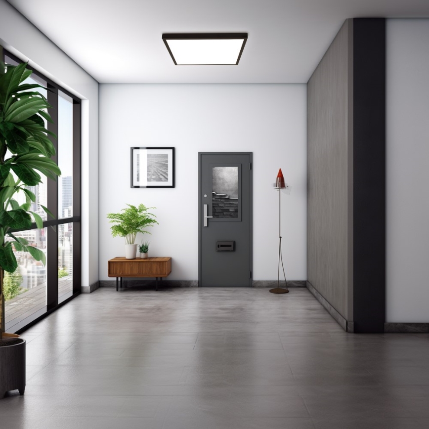 Immax NEO 07279L - LED Dimmable bathroom ceiling light NEO LITE FRAME LED/50W/230V IP44 Wi-Fi Tuya + remote control black