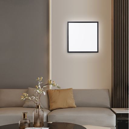 Immax NEO 07279L - LED Dimmable bathroom ceiling light NEO LITE FRAME LED/50W/230V IP44 Wi-Fi Tuya + remote control black