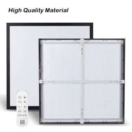 Immax NEO 07279L - LED Dimmable bathroom ceiling light NEO LITE FRAME LED/50W/230V IP44 Wi-Fi Tuya + remote control black